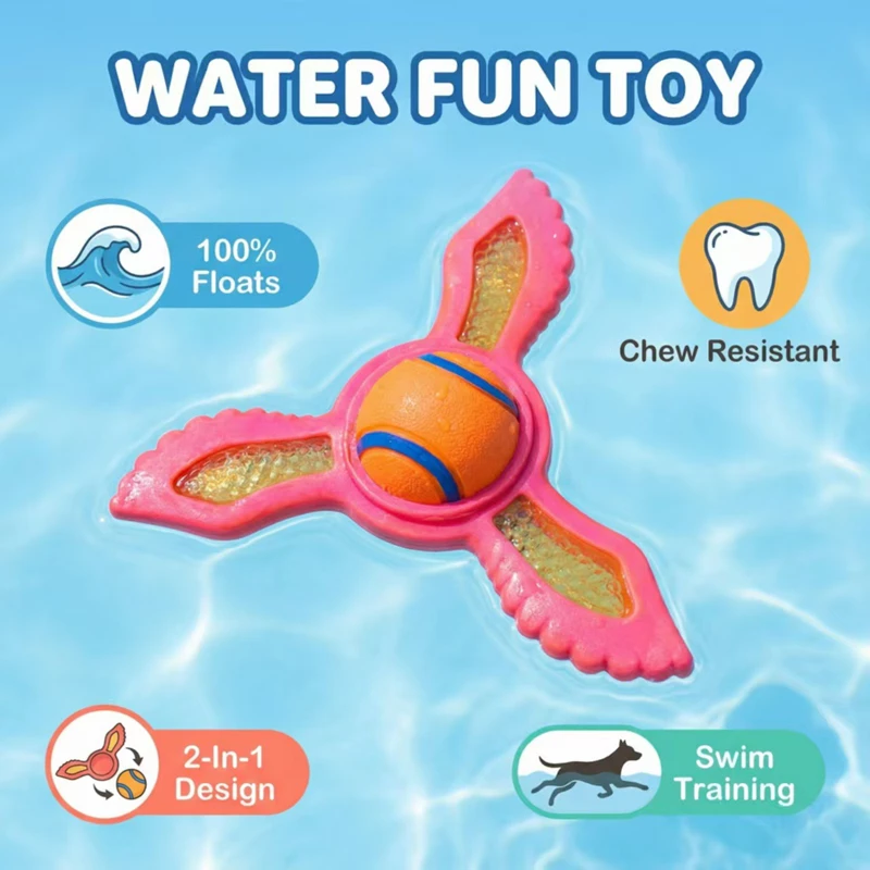 Flying Disc Dog Training Toy - Dog Interactive Floating Fly Disc Waterproof