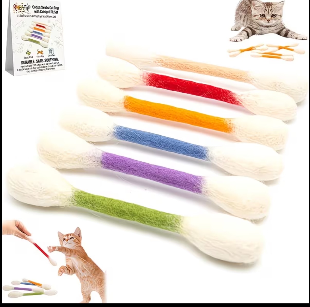 6 in 1 Cat Toy Set Catnip Toys - Catnip Interactive Plush Mouse recension och pris