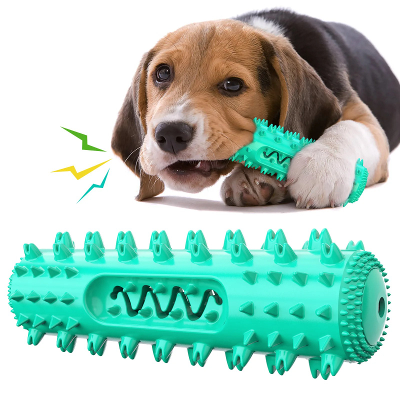 Squeaky Dog Chew Toy Teeth Cle - Rubber Treat Dispensing Dog Toy recension och pris