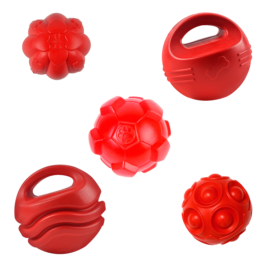 Red TPR Bone Dog Chew Toy Inde - Teeth Cleaning Dog Chew Bone recension och pris