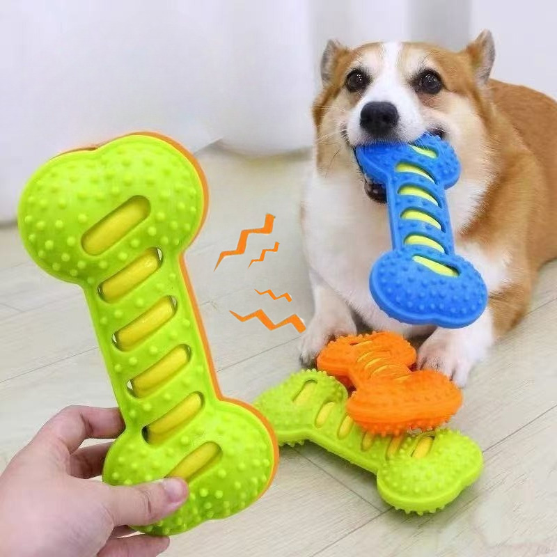 Pet Dog Chew Toys Rubber Bone  - Indestructible Dog Chew Toy recension och pris