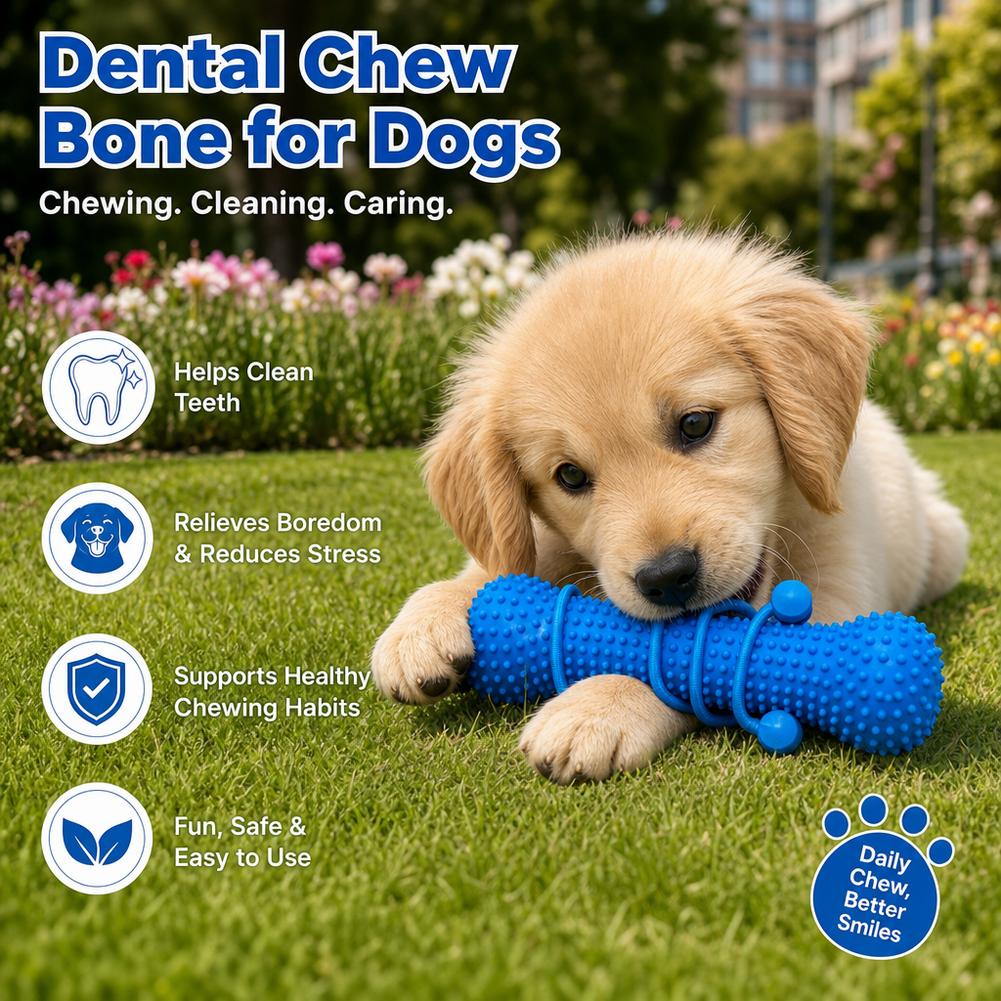 Dog Teeth Cleaning Chew Toy Bi - Teeth Cleaning Dog Chew Bone recension och pris