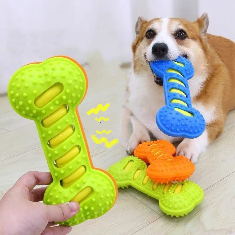 Rubber Bone Dog Molar Stick No - Teeth Cleaning Dog Chew Bone recension och pris