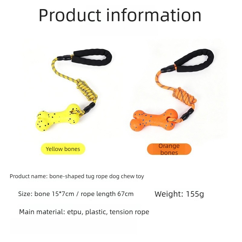 Heavy Duty Dog Tug Rope Toy ET - Dog Rope Toy Aggressive Chewers recension och pris