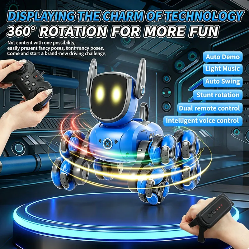 JJRC Q200 2026 RC Robot Stunt  - Interactive Squeaky Plush Dog Toy recension och pris