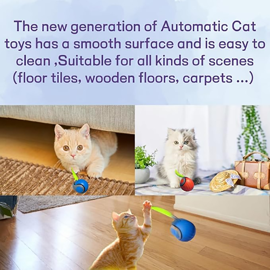 Interactive Cat Toy Ball Autom - Automatic Moving Dog Ball recension och pris