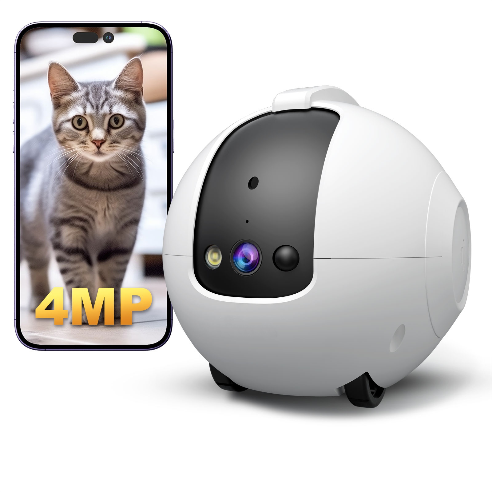 Pet Camera Robot 4MP Pet Compa - Cat Toys recension och pris
