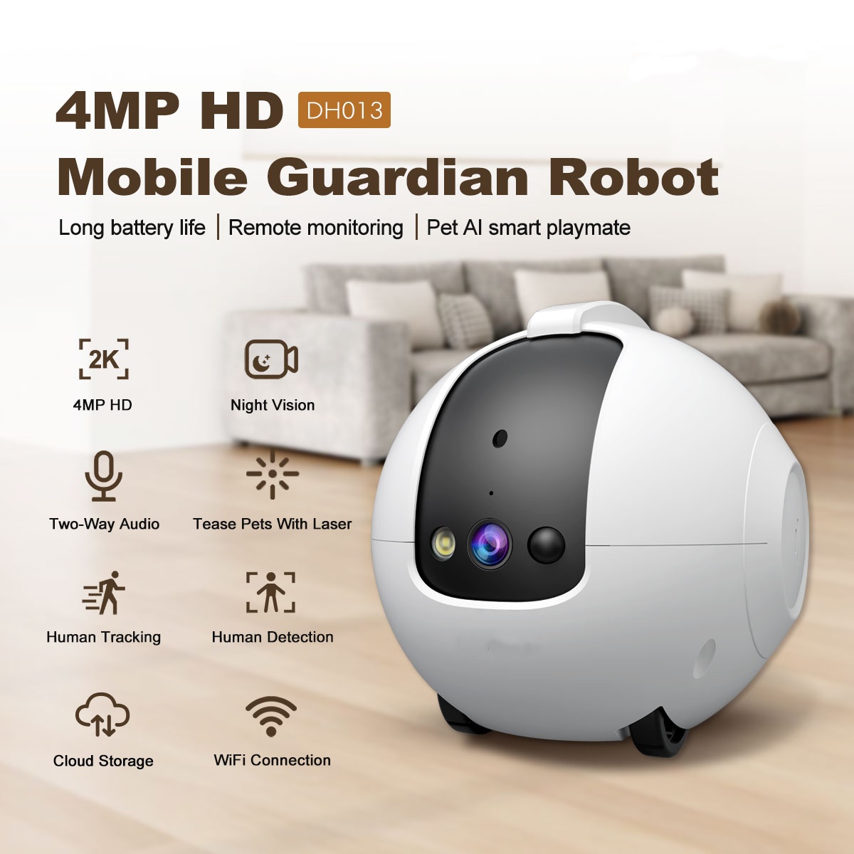 Pet Camera Robot 4MP Pet Compa - Cat Toys recension och pris