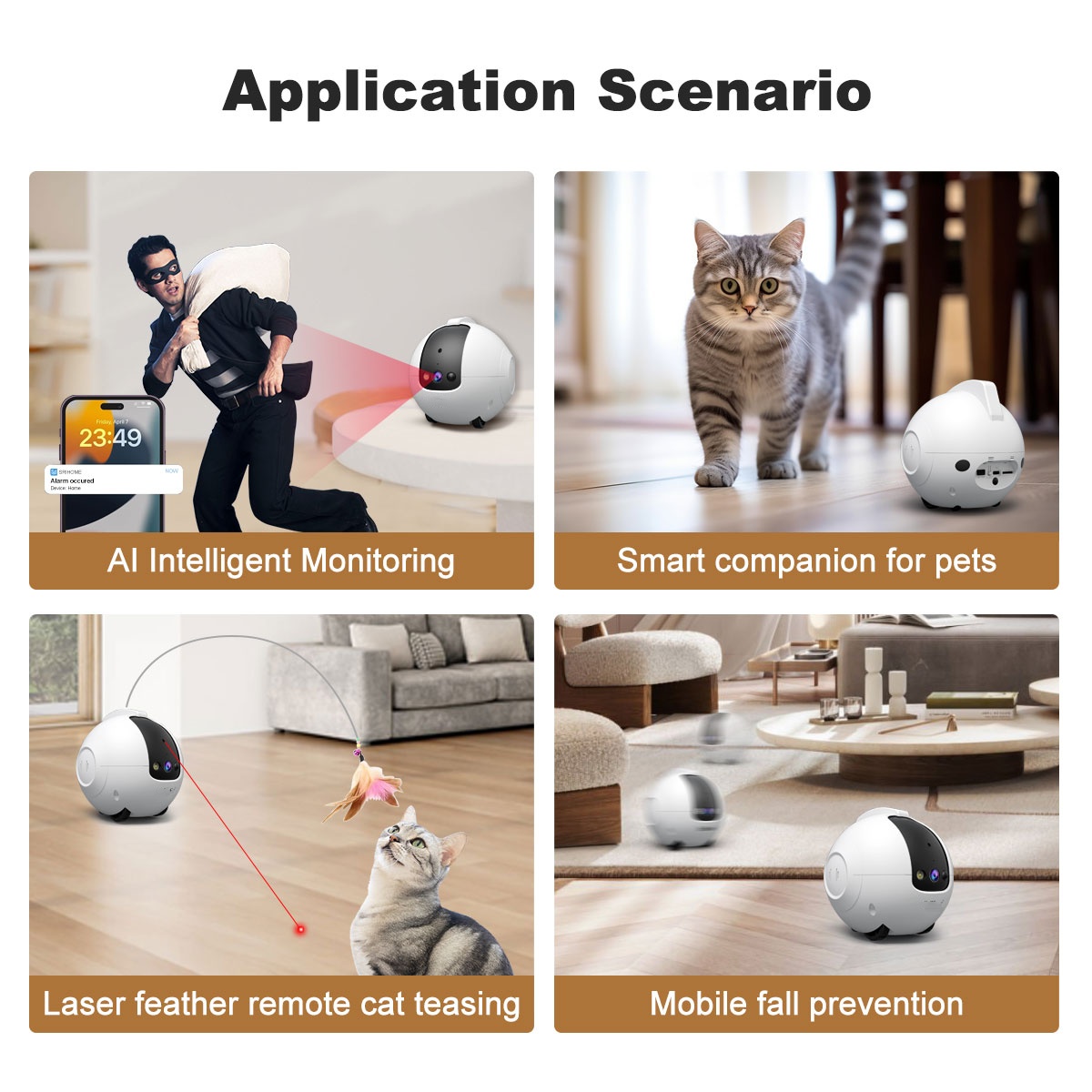 Pet Camera Robot 4MP Pet Compa - Cat Toys recension och pris